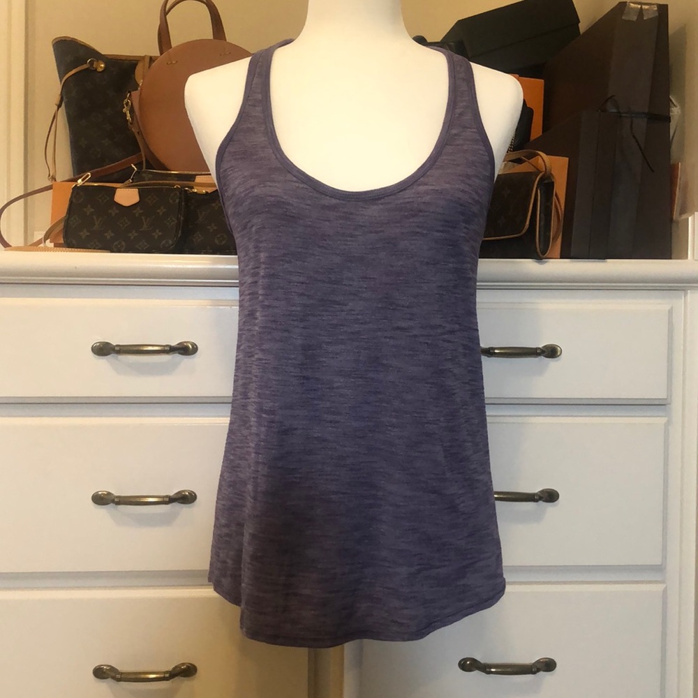 Lululemon light purple tank top with ruche back